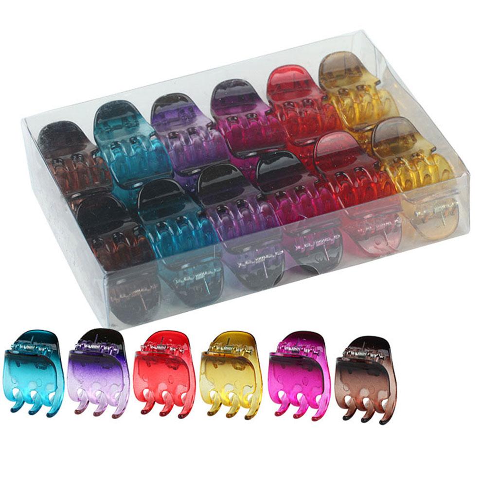 24 Pieces Hair Claws Small Mini Barrettes Hair Accessories Hair Clip Clamp Multicolor