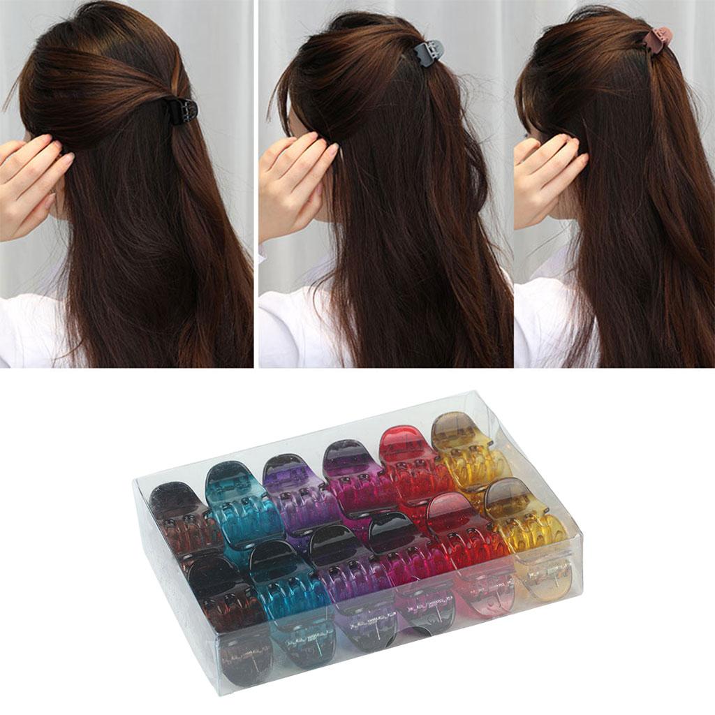 24 Pieces Hair Claws Small Mini Barrettes Hair Accessories Hair Clip Clamp Multicolor