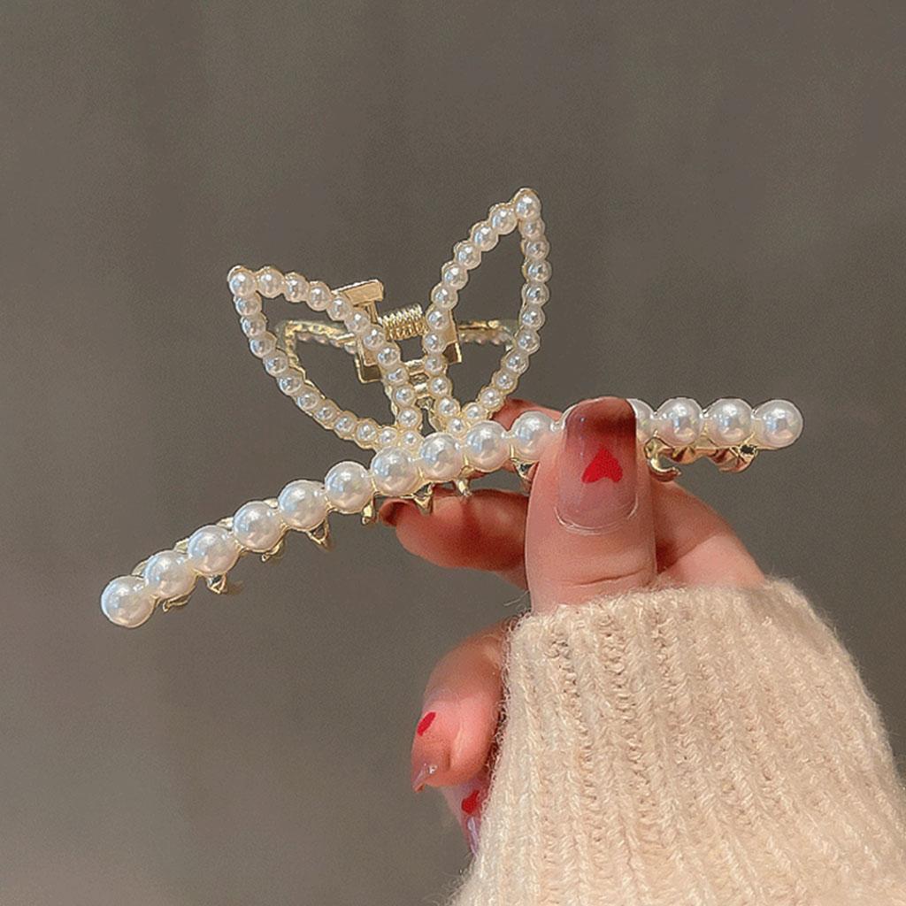 Hair Claw Pearl Hair Clip For Women Girl Makeup Hair Accessories