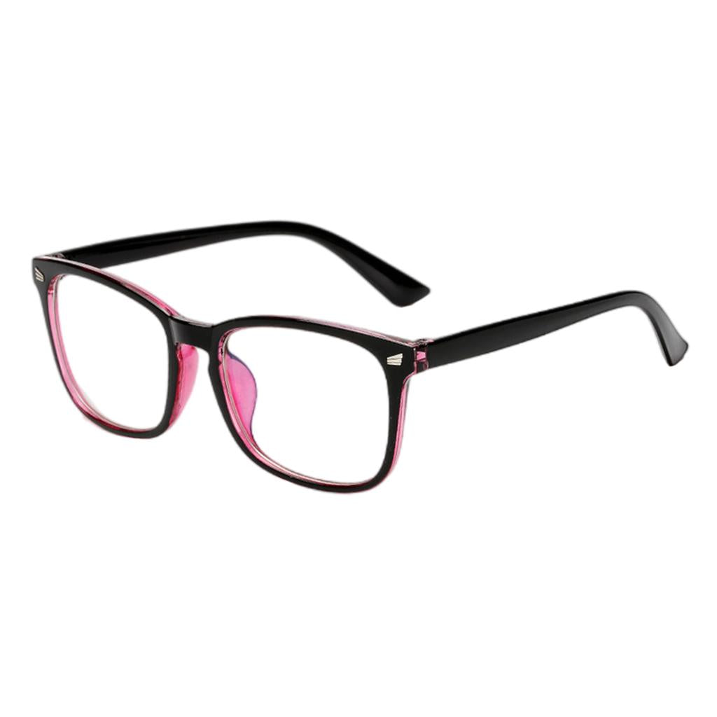 Plain Glasses Unisex Black Frame Clear Simple Retro Style for Men Women Male