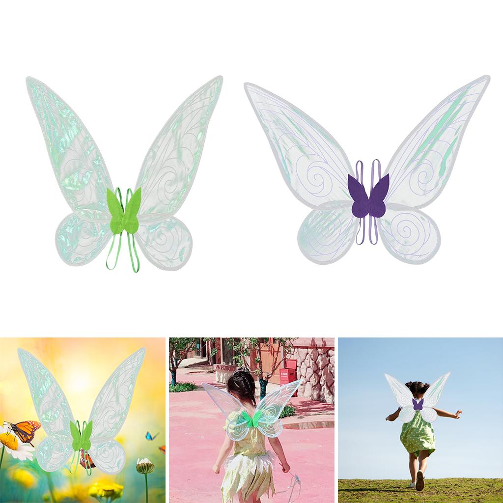 Butterfly Angel Fairy Sparkle for Halloween Cosplay Costume Girls Purple