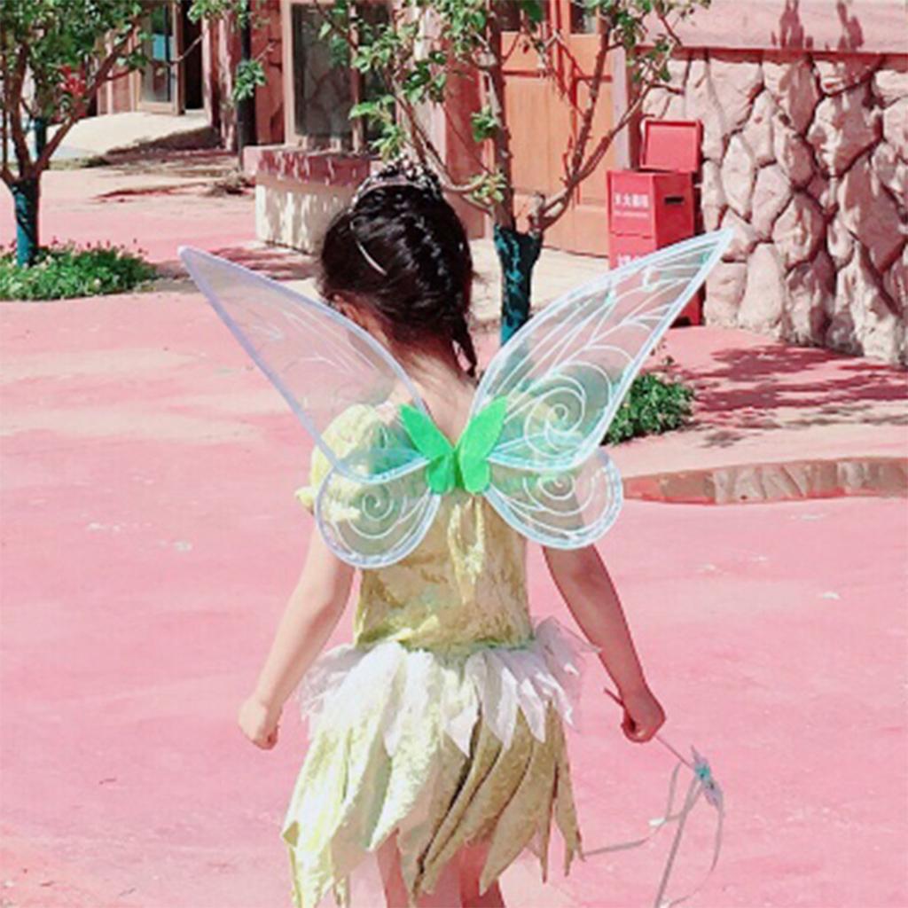 Butterfly Angel Fairy Sparkle for Halloween Cosplay Costume Girls Green