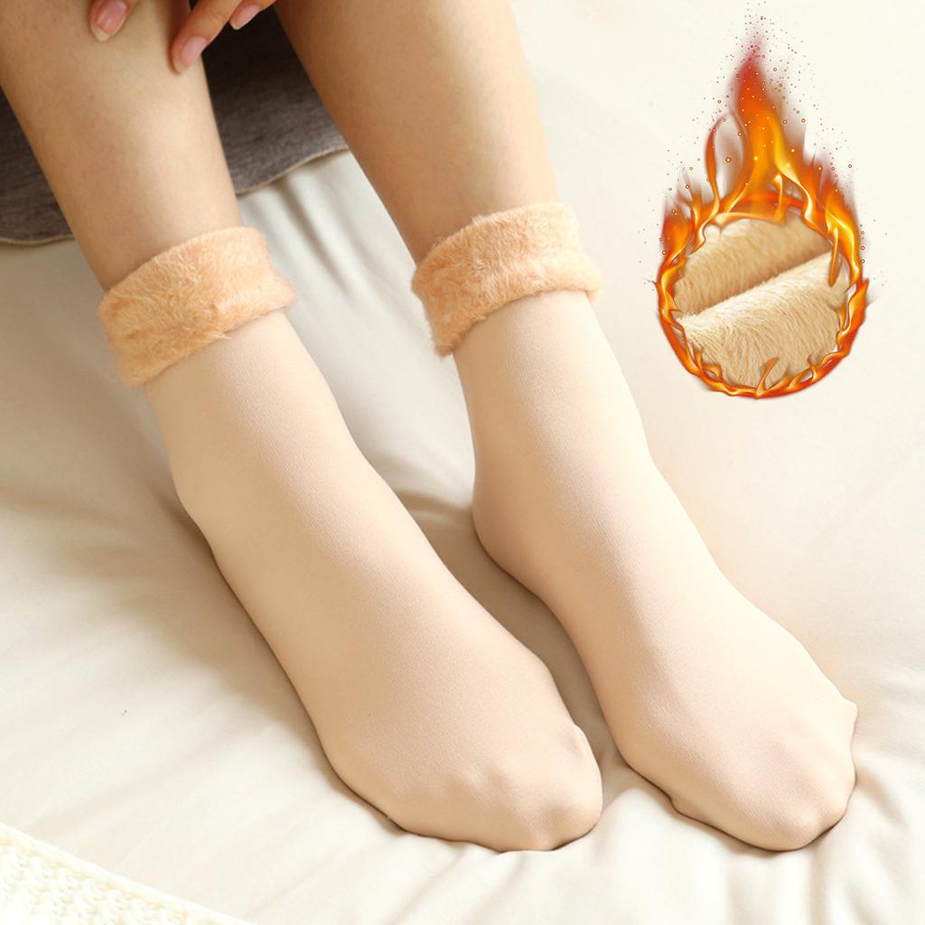 Winter Warm Thick Socks Snow Boots Thermal Socks Velvet Sleeping Socks Skin