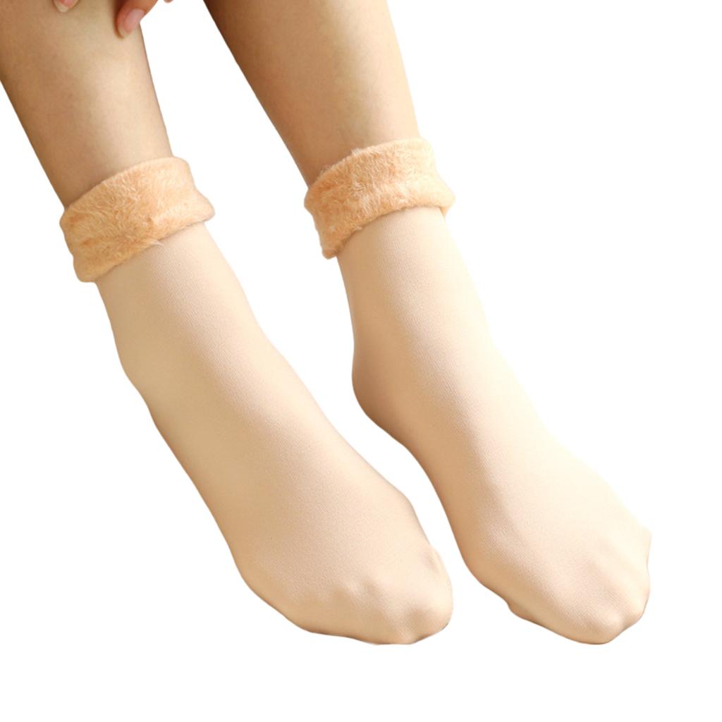 Winter Warm Thick Socks Snow Boots Thermal Socks Velvet Sleeping Socks Skin