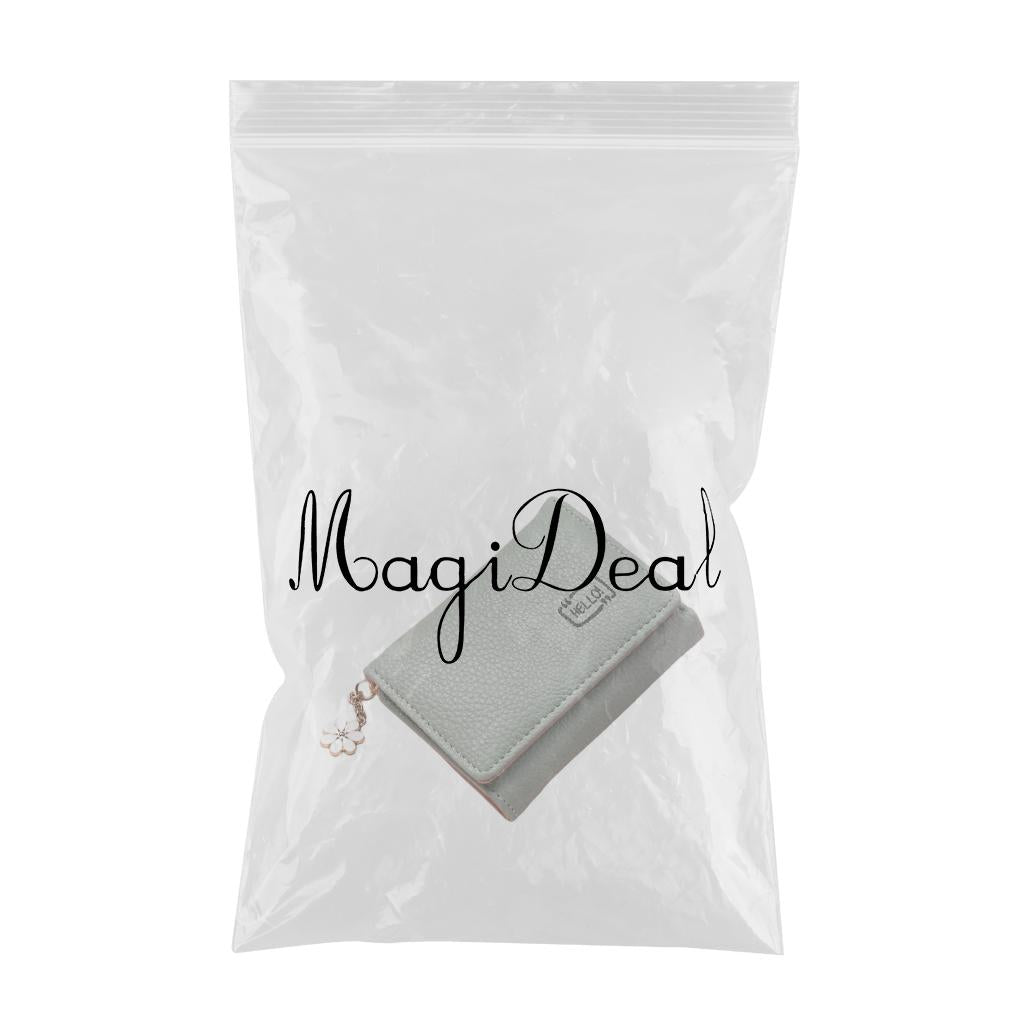 Women Wallet Mini Folding PU Leather Short with ID Window Coin Purse Green