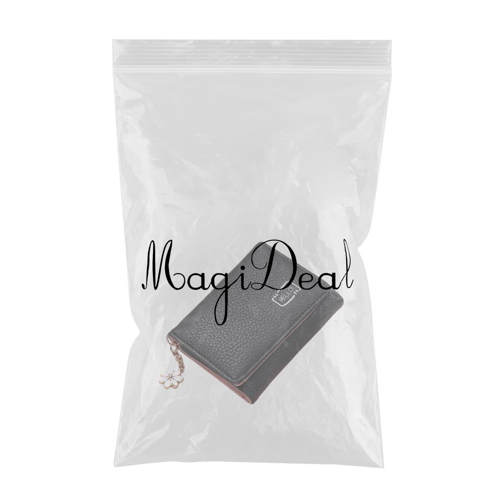 Women Wallet Mini Folding PU Leather Short with ID Window Coin Purse Black