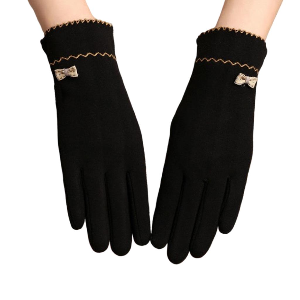 Women Winter Gloves with Sensitive Touch Screen for Women Girls Black