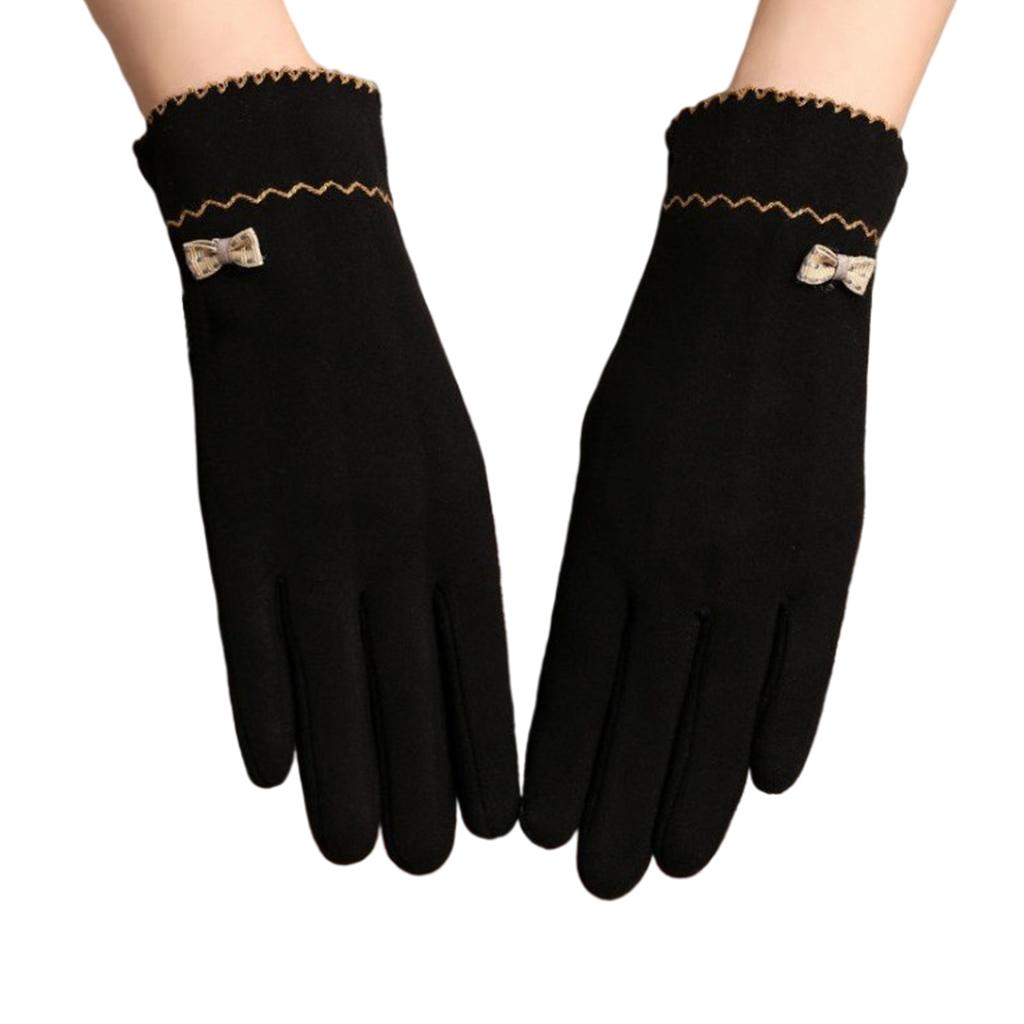 Women Winter Gloves with Sensitive Touch Screen for Women Girls Black