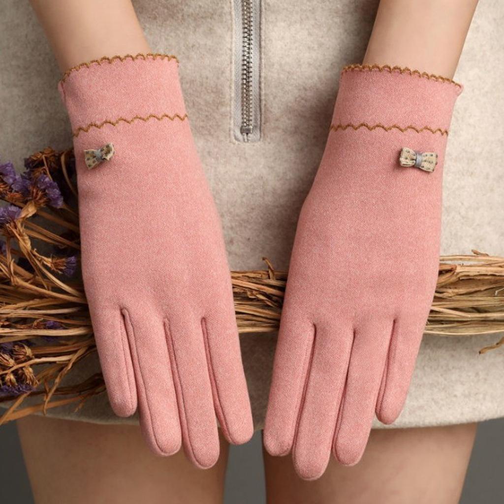 Women Winter Gloves with Sensitive Touch Screen for Women Girls Pink