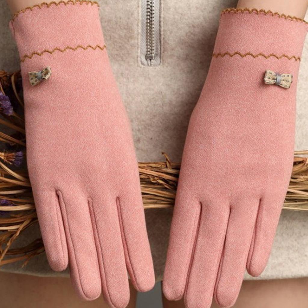 Women Winter Gloves with Sensitive Touch Screen for Women Girls Pink