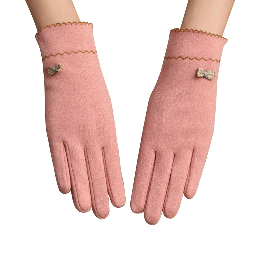 Women Winter Gloves with Sensitive Touch Screen for Women Girls Pink