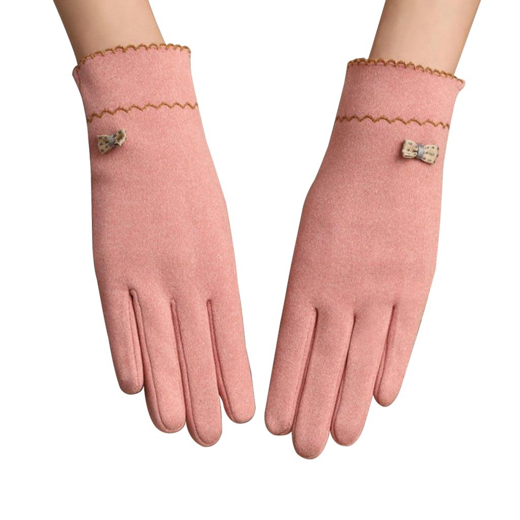 Women Winter Gloves with Sensitive Touch Screen for Women Girls Pink