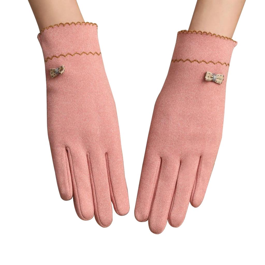Women Winter Gloves with Sensitive Touch Screen for Women Girls Pink
