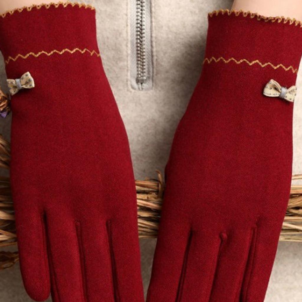 Women Winter Gloves with Sensitive Touch Screen for Women Girls Red