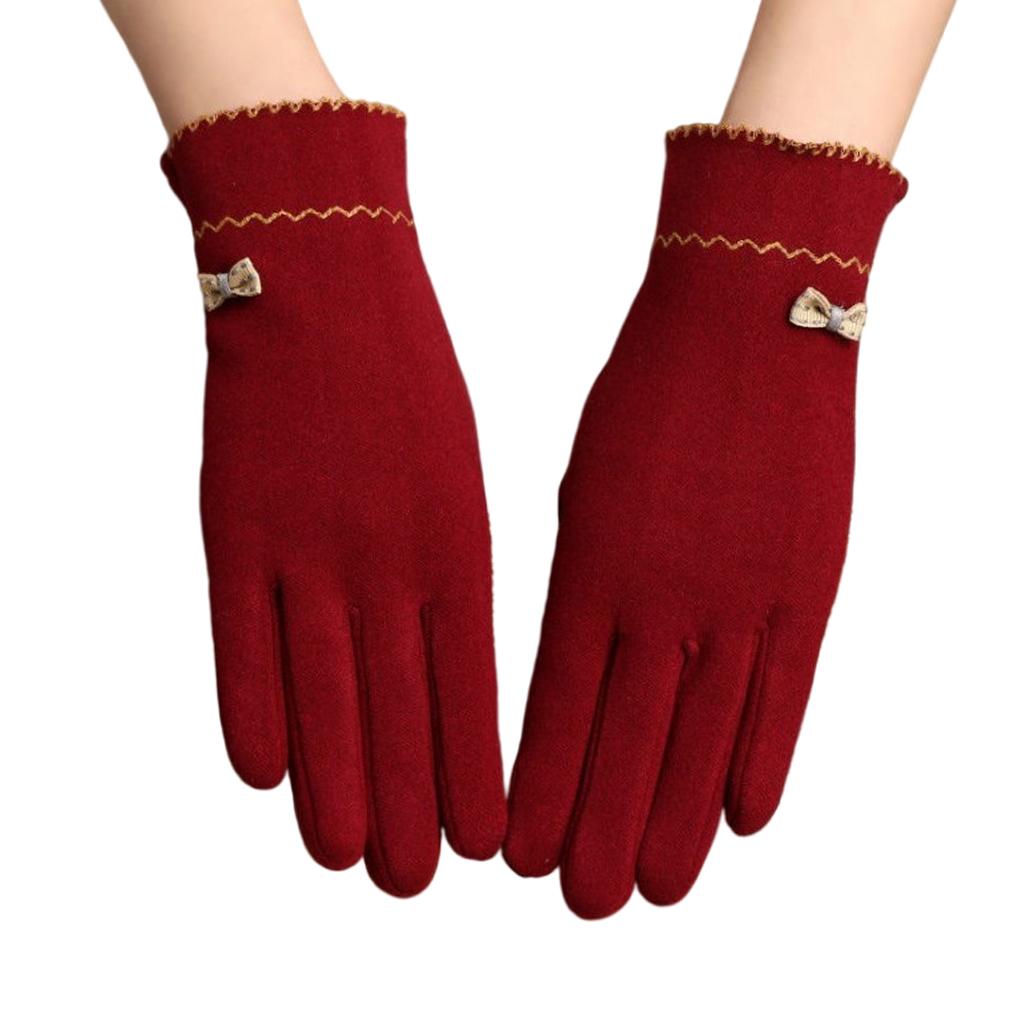 Women Winter Gloves with Sensitive Touch Screen for Women Girls Red