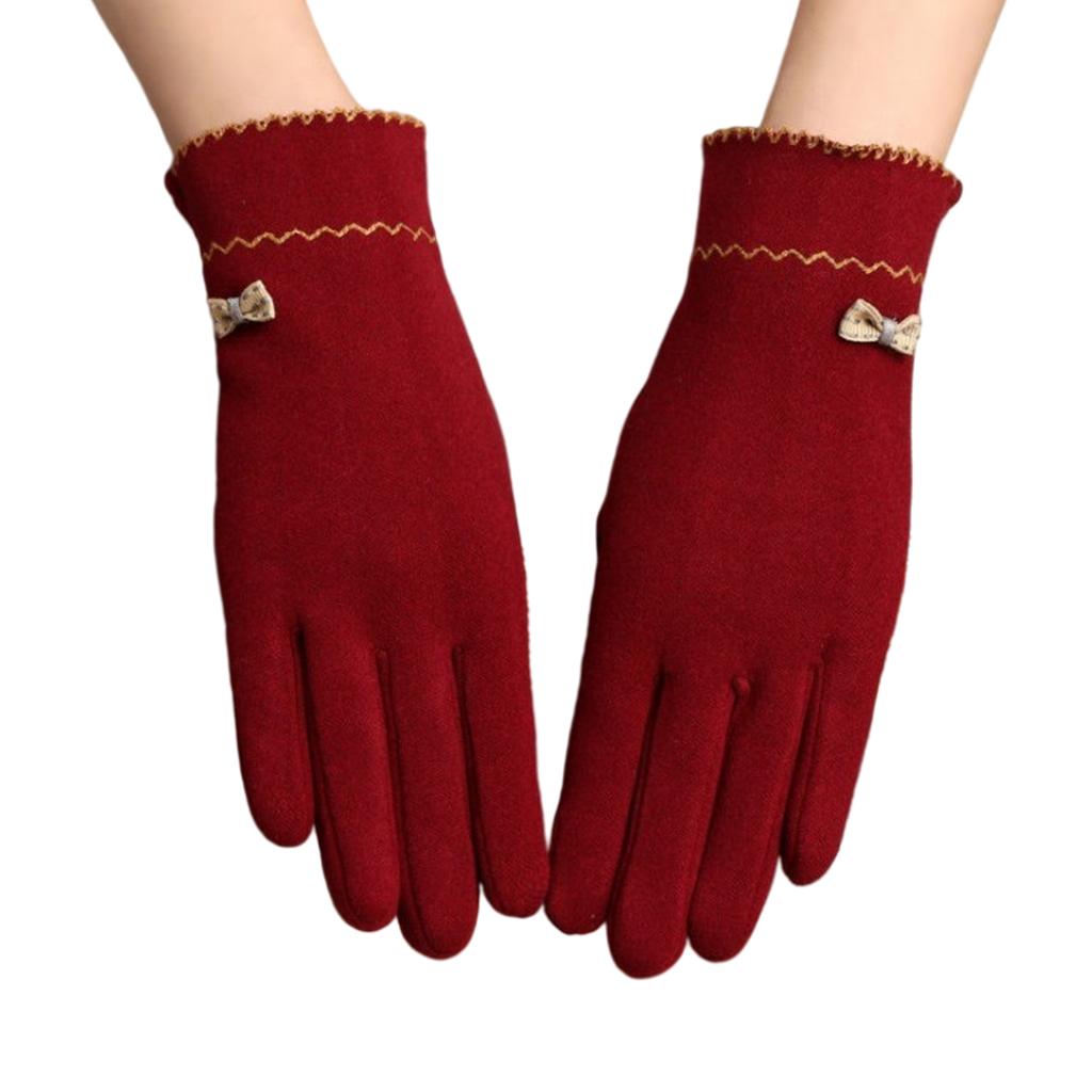 Women Winter Gloves with Sensitive Touch Screen for Women Girls Red