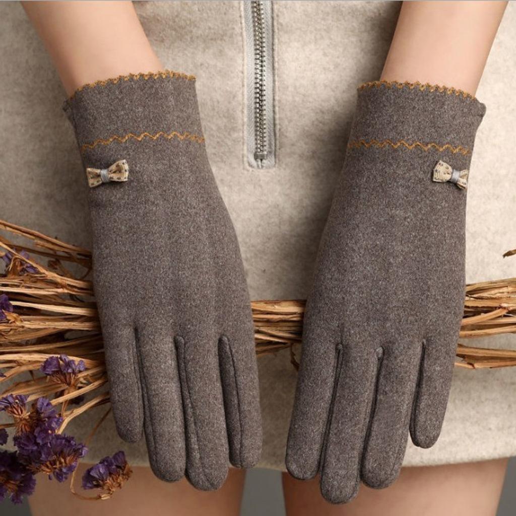 Women Winter Gloves with Sensitive Touch Screen for Women Girls Grey