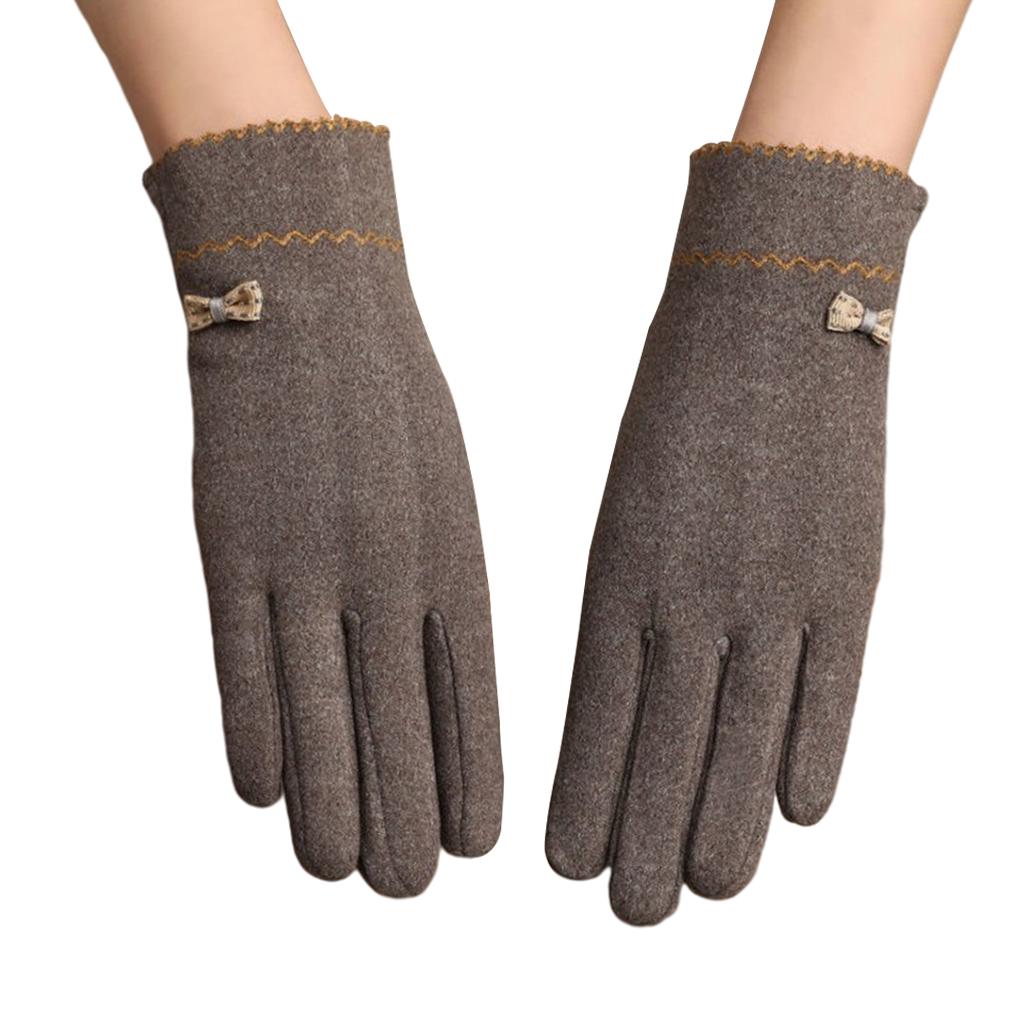 Women Winter Gloves with Sensitive Touch Screen for Women Girls Grey