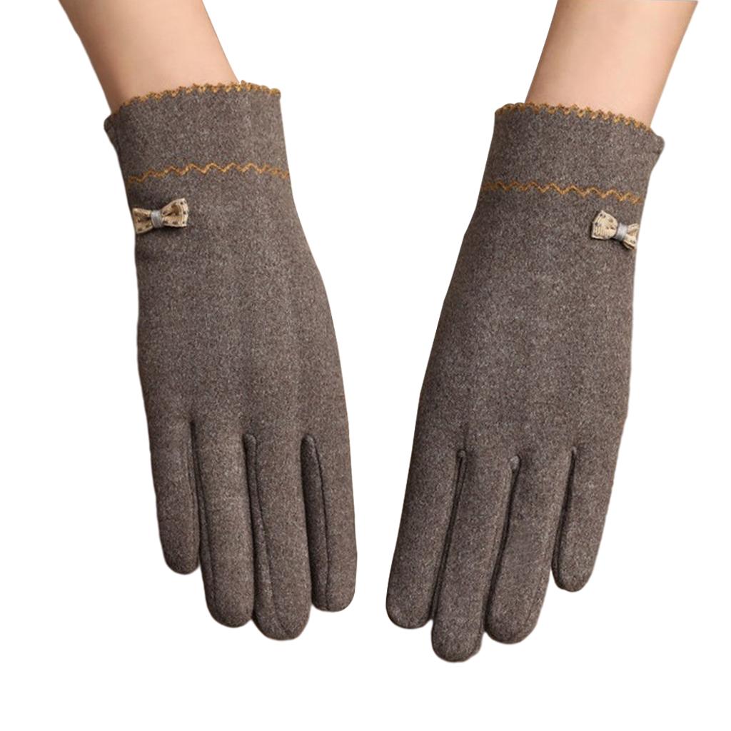 Women Winter Gloves with Sensitive Touch Screen for Women Girls Grey