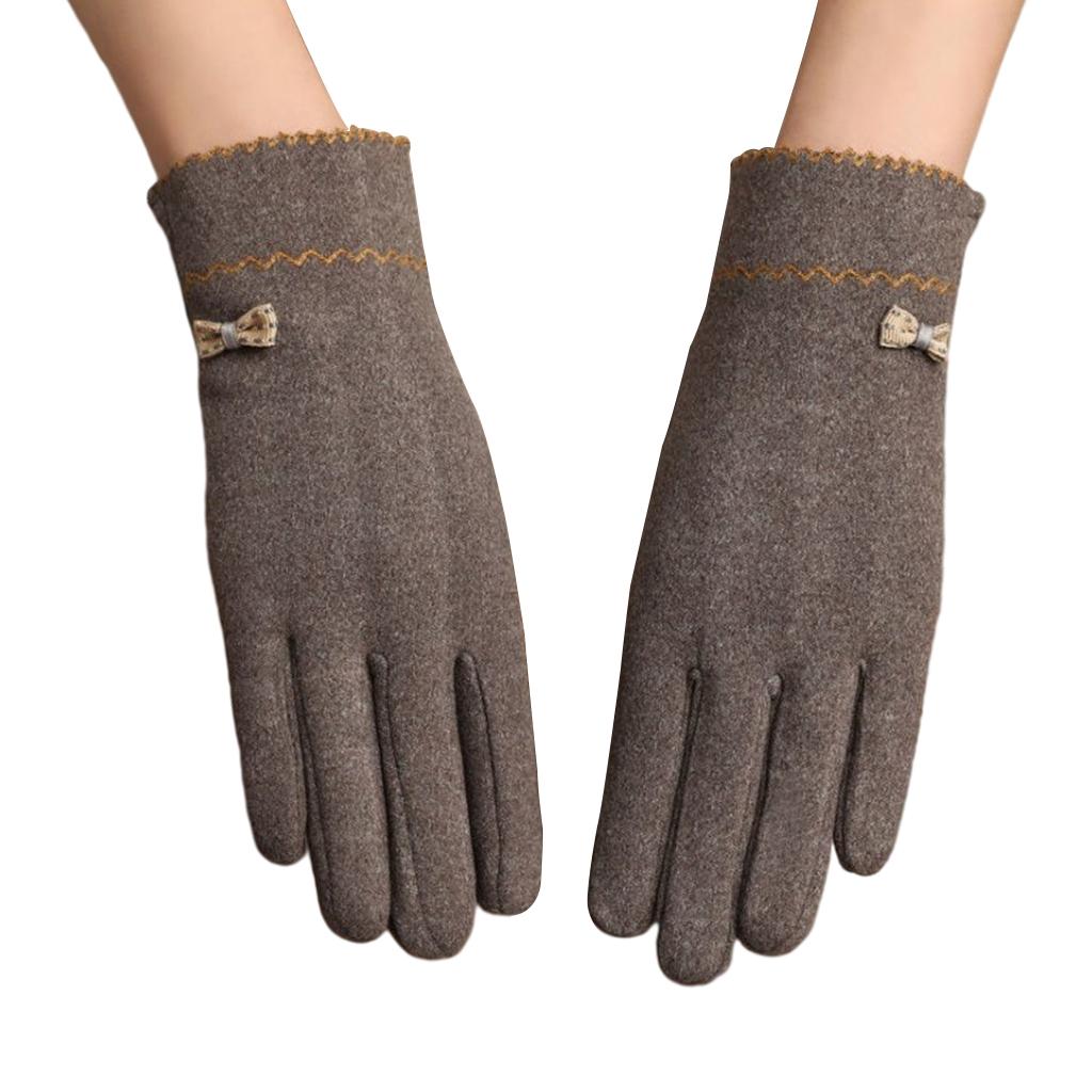 Women Winter Gloves with Sensitive Touch Screen for Women Girls Grey