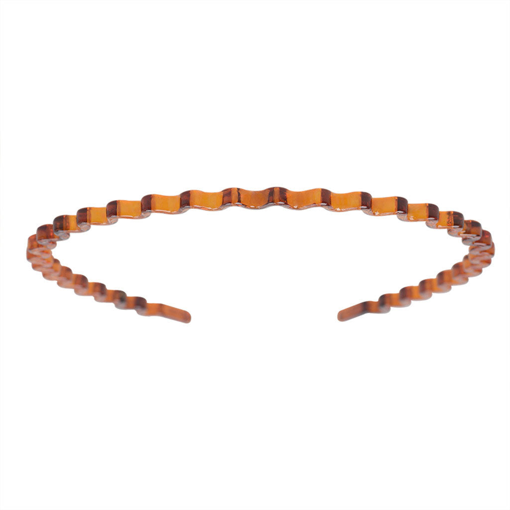 3Pcs Simple Hair Headband Wavy Hoop Band Multicolor Women Yellow brown red 2