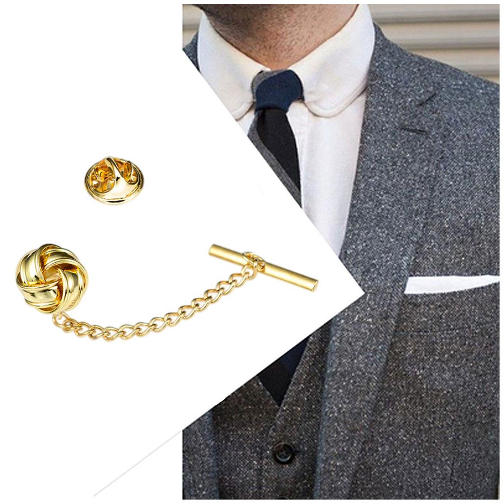 Mens Tie Tack Pins Collar Pin Brooch Lapel Pin for Valentine'S Day Gift gold