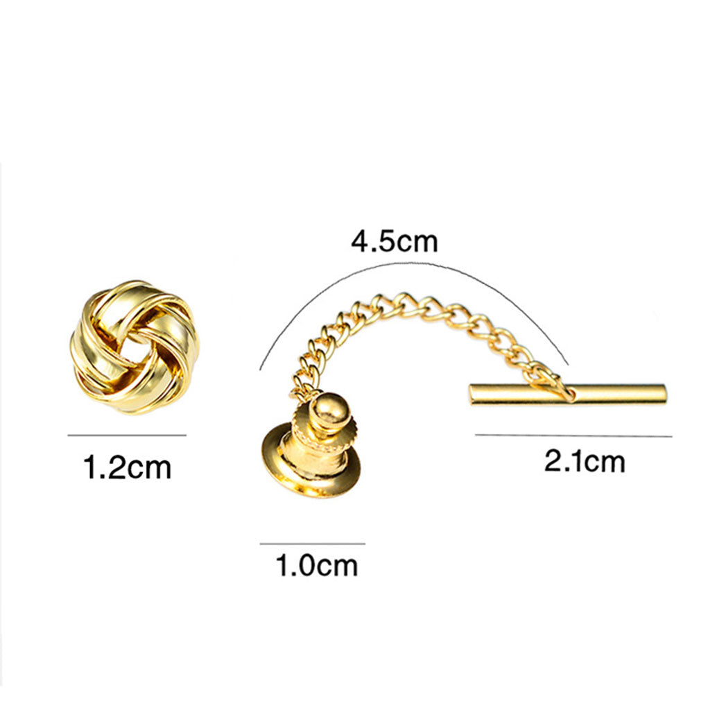 Mens Tie Tack Pins Collar Pin Brooch Lapel Pin for Valentine'S Day Gift gold