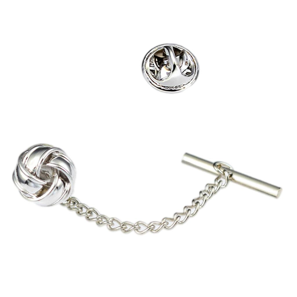 Mens Tie Tack Pins Collar Pin Brooch Lapel Pin for Valentine'S Day Gift silver