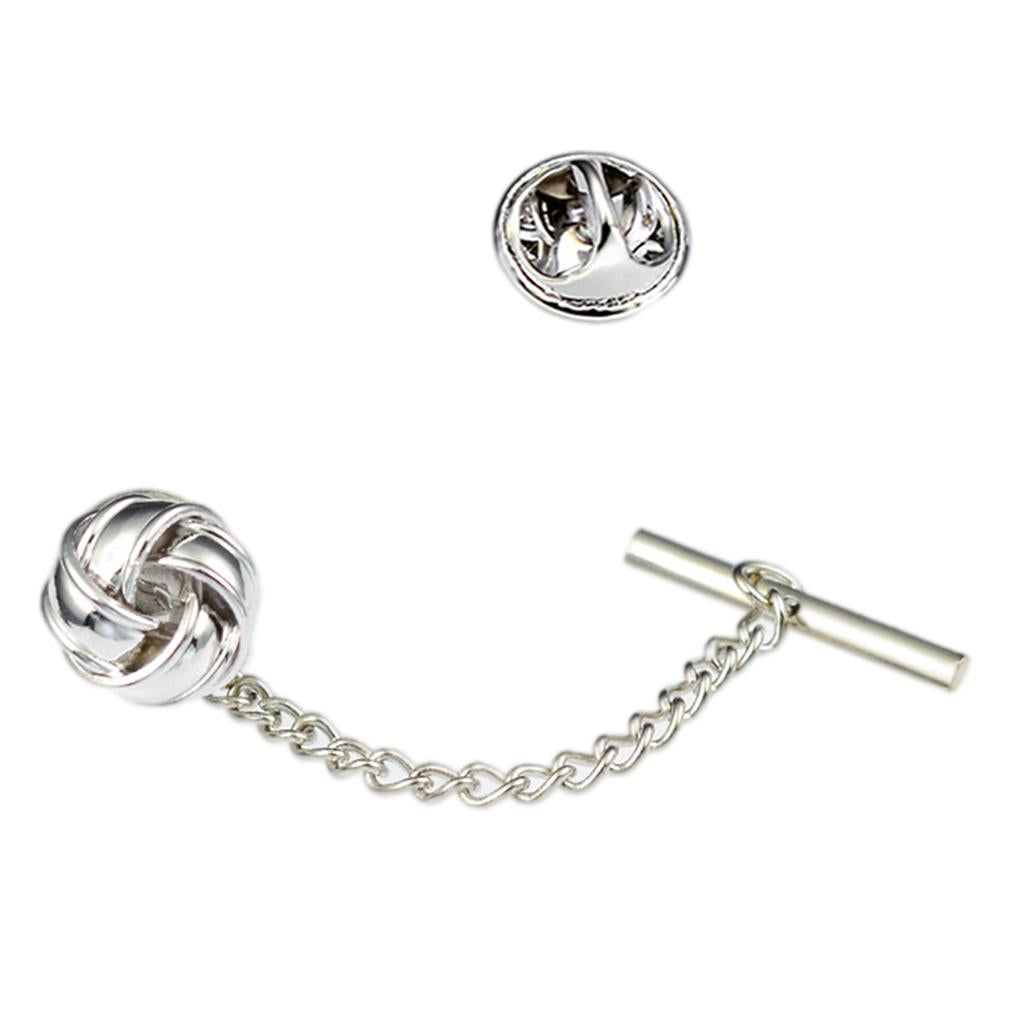 Mens Tie Tack Pins Collar Pin Brooch Lapel Pin for Valentine'S Day Gift silver