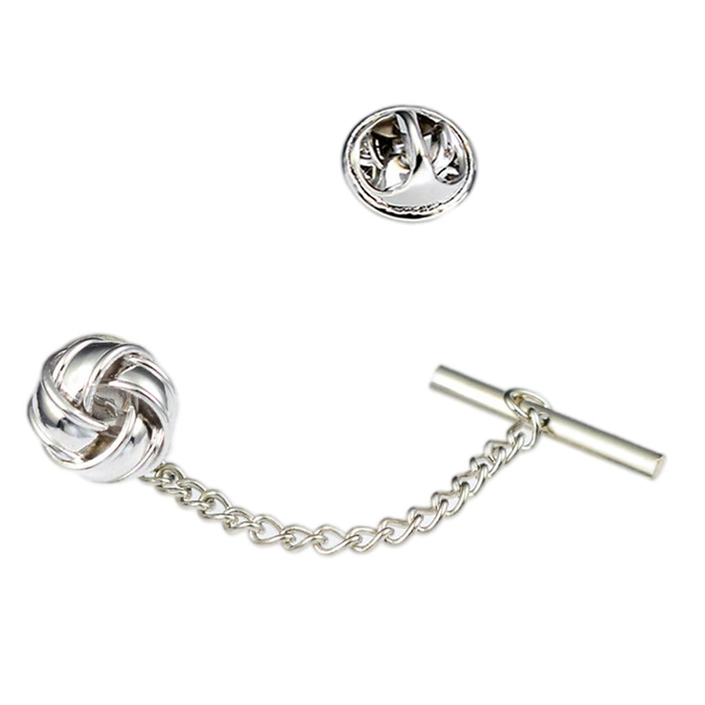 Mens Tie Tack Pins Collar Pin Brooch Lapel Pin for Valentine'S Day Gift silver