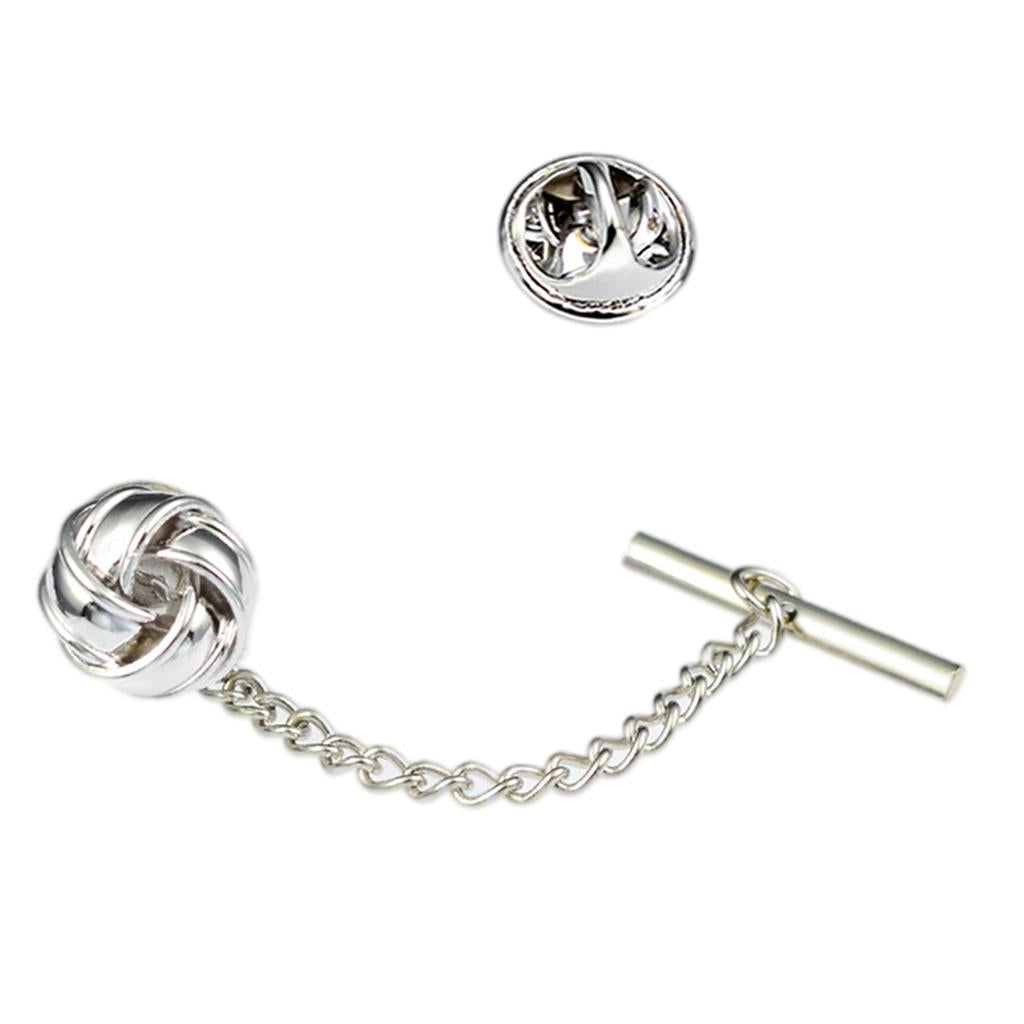 Mens Tie Tack Pins Collar Pin Brooch Lapel Pin for Valentine'S Day Gift silver