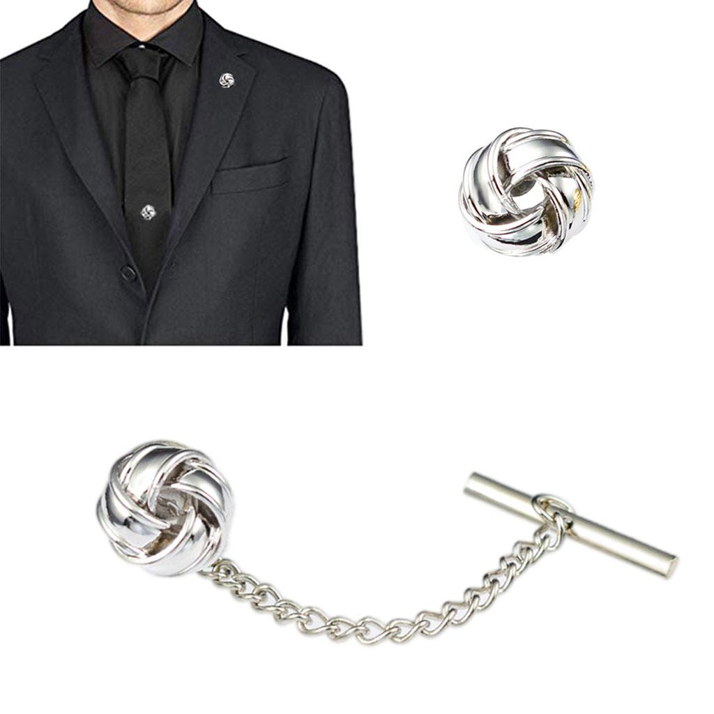 Mens Tie Tack Pins Collar Pin Brooch Lapel Pin for Valentine'S Day Gift silver