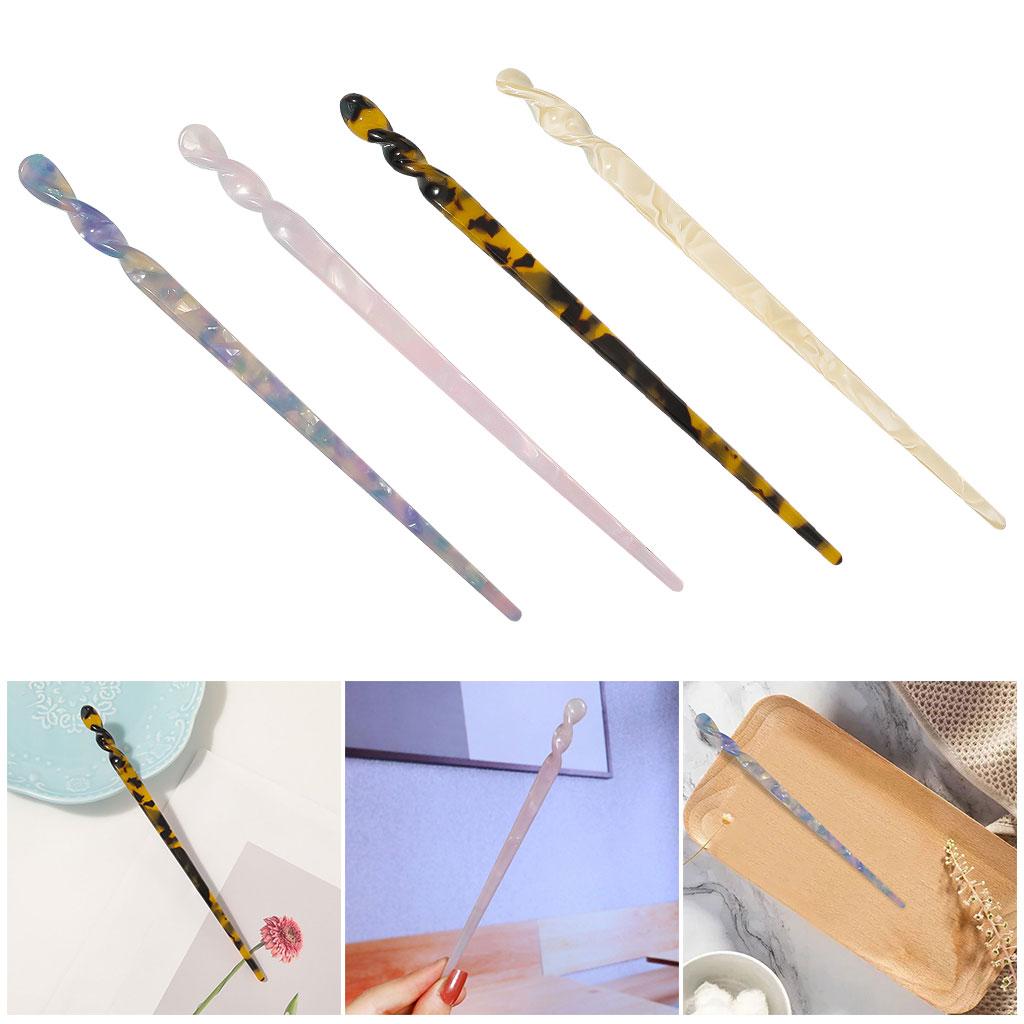 Acetate Hair Sticks Women Chinese Style Hair Accessories Hairpins Purple