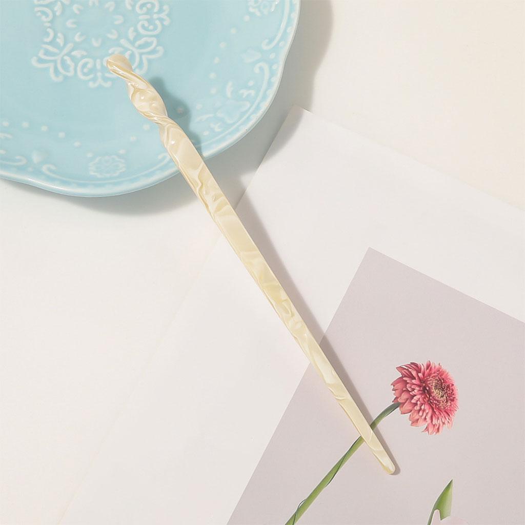 Acetate Hair Sticks Women Chinese Style Hair Accessories Hairpins Beige