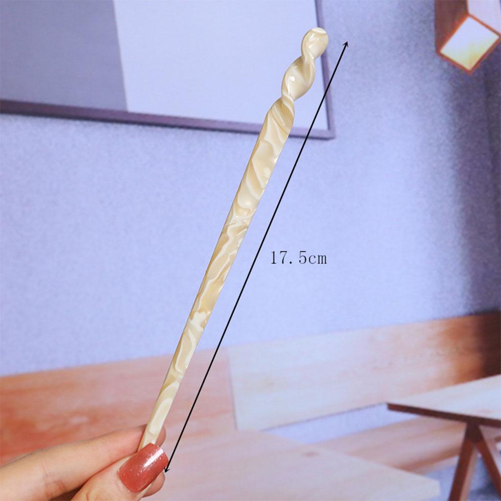 Acetate Hair Sticks Women Chinese Style Hair Accessories Hairpins Beige