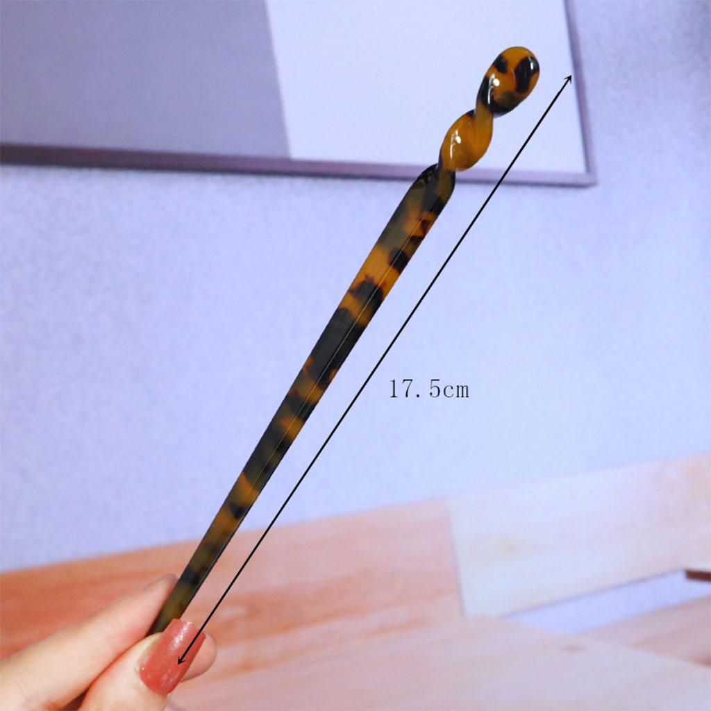 Acetate Hair Sticks Women Chinese Style Hair Accessories Hairpins Black
