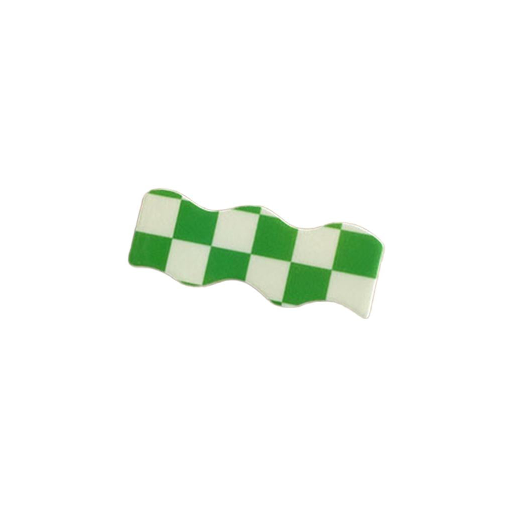 Hair Clip Checkerboard Hairpin Barrette Pins Girls Styling White Green