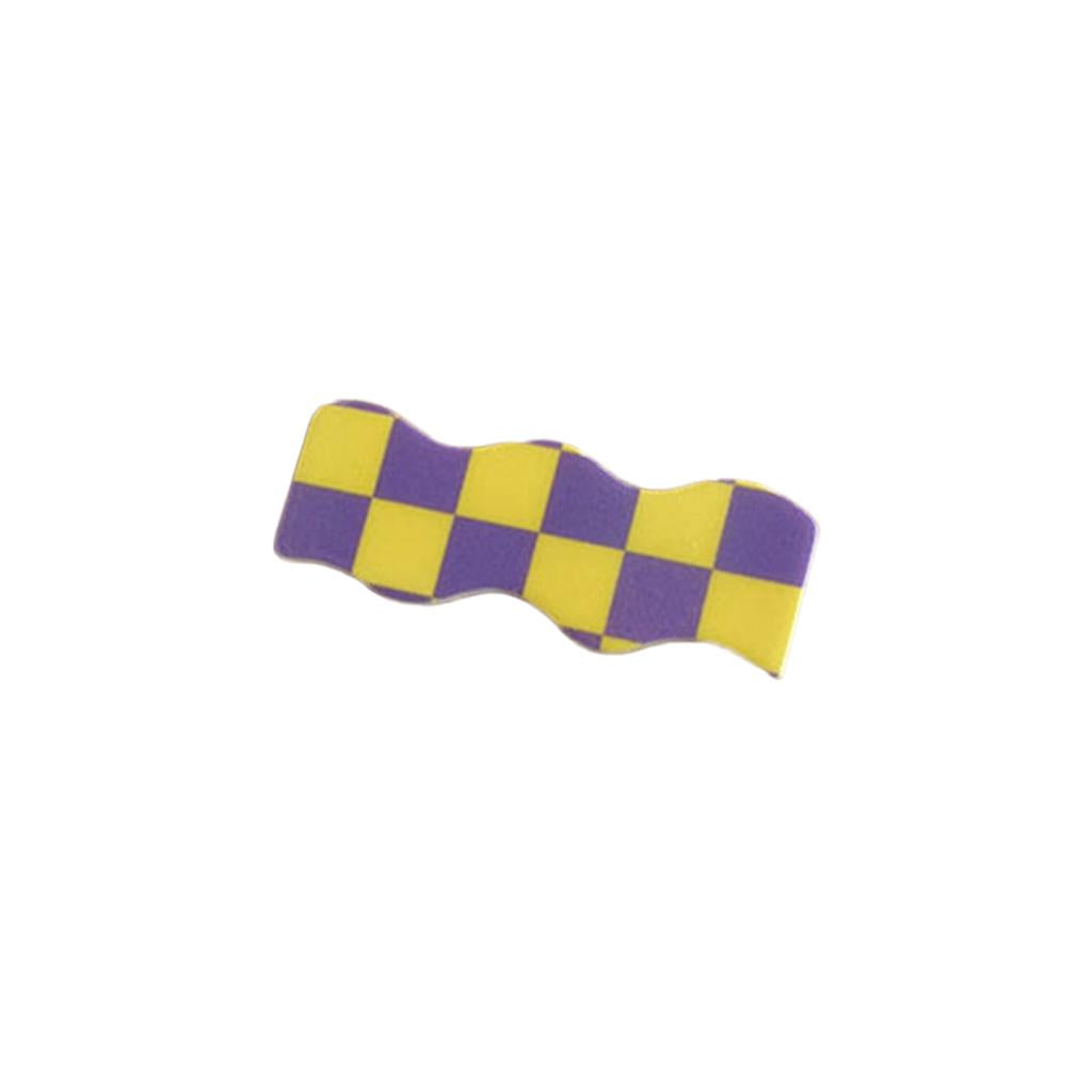 Hair Clip Checkerboard Hairpin Barrette Pins Girls Styling Yellow Purple