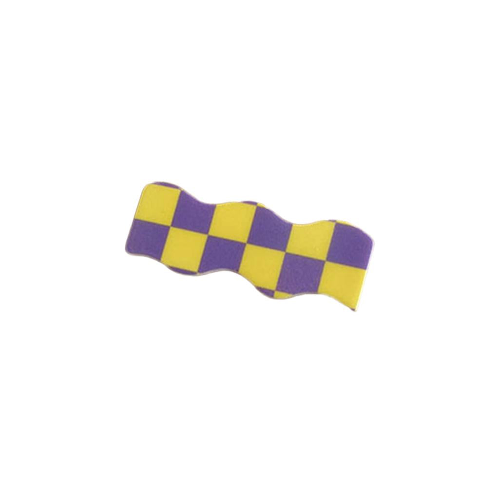 Hair Clip Checkerboard Hairpin Barrette Pins Girls Styling Yellow Purple