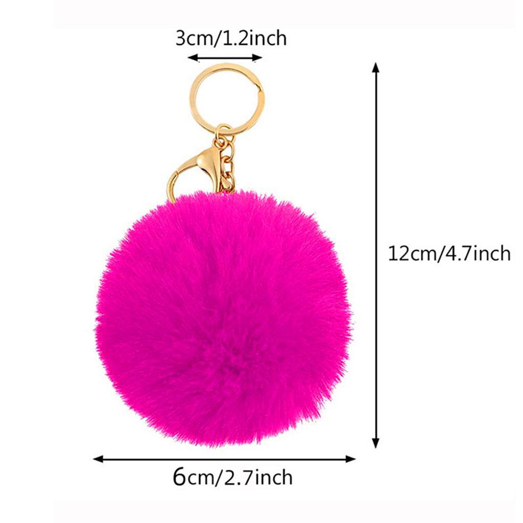 72Pcs Multicolor Pompom Ball Keychain Kit Bag Pompom Ball DIY Cell Phone