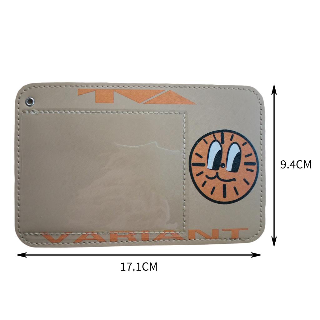 Waterproof Vaccination Card Protector Name Cards Holder Light Khaki