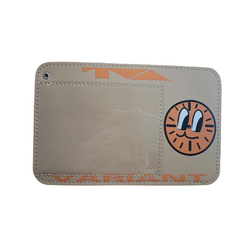Waterproof Vaccination Card Protector Name Cards Holder Light Khaki