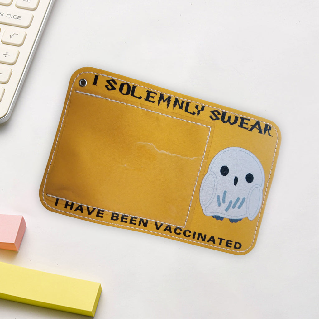 Waterproof Vaccination Card Protector Name Cards Holder Yellow