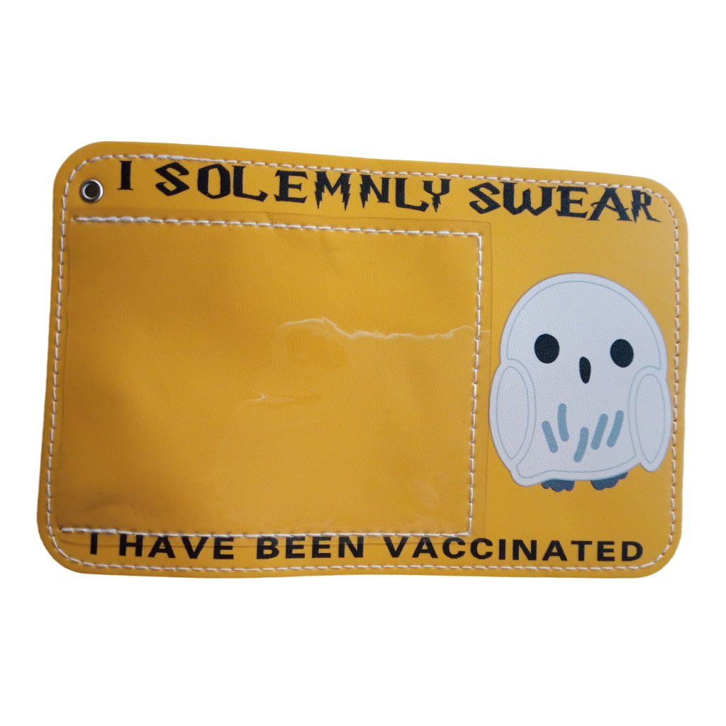 Waterproof Vaccination Card Protector Name Cards Holder Yellow