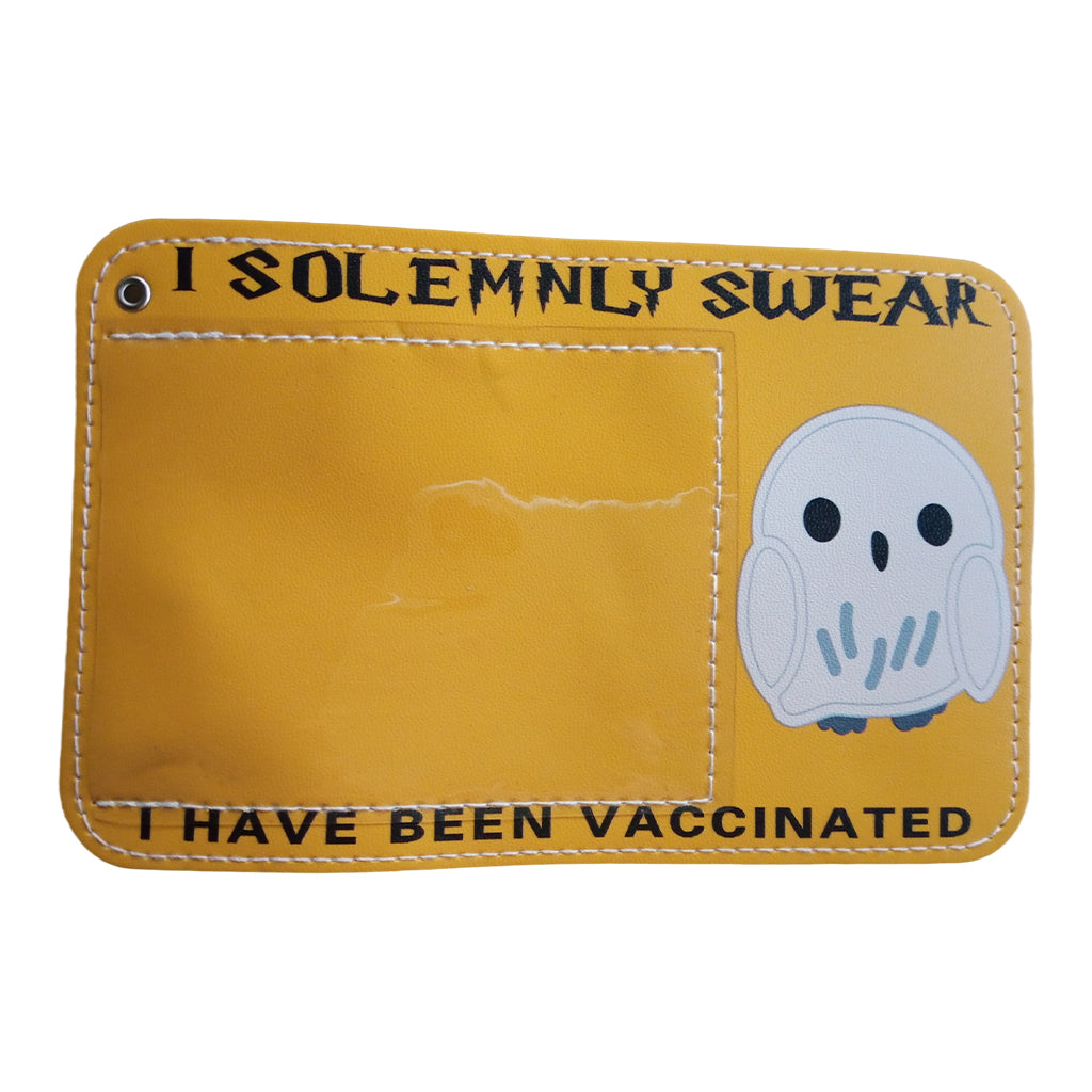 Waterproof Vaccination Card Protector Name Cards Holder Yellow