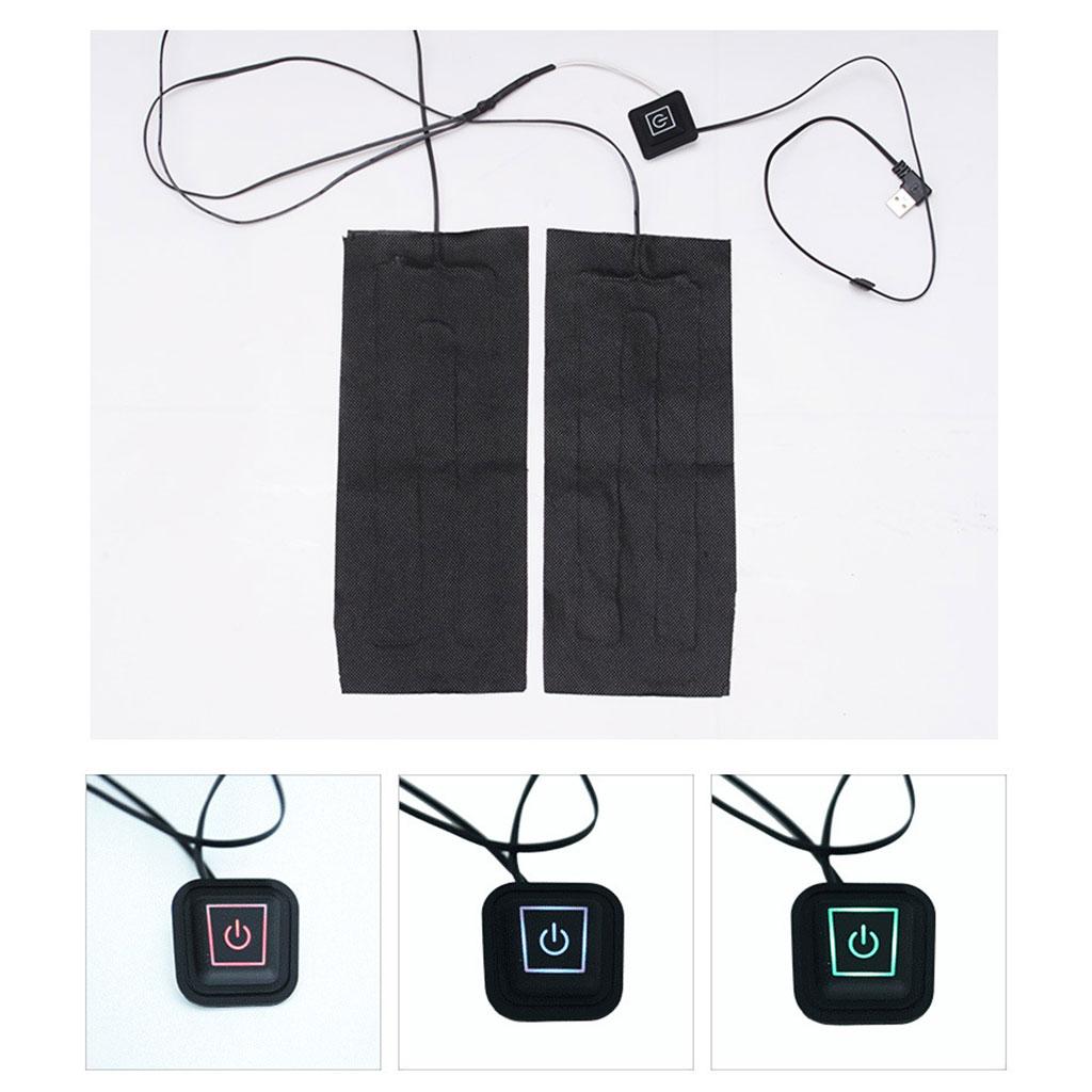 DC 5V USB Heating Pad Element 45 Degree Washable 26x10cm for Pants Vest