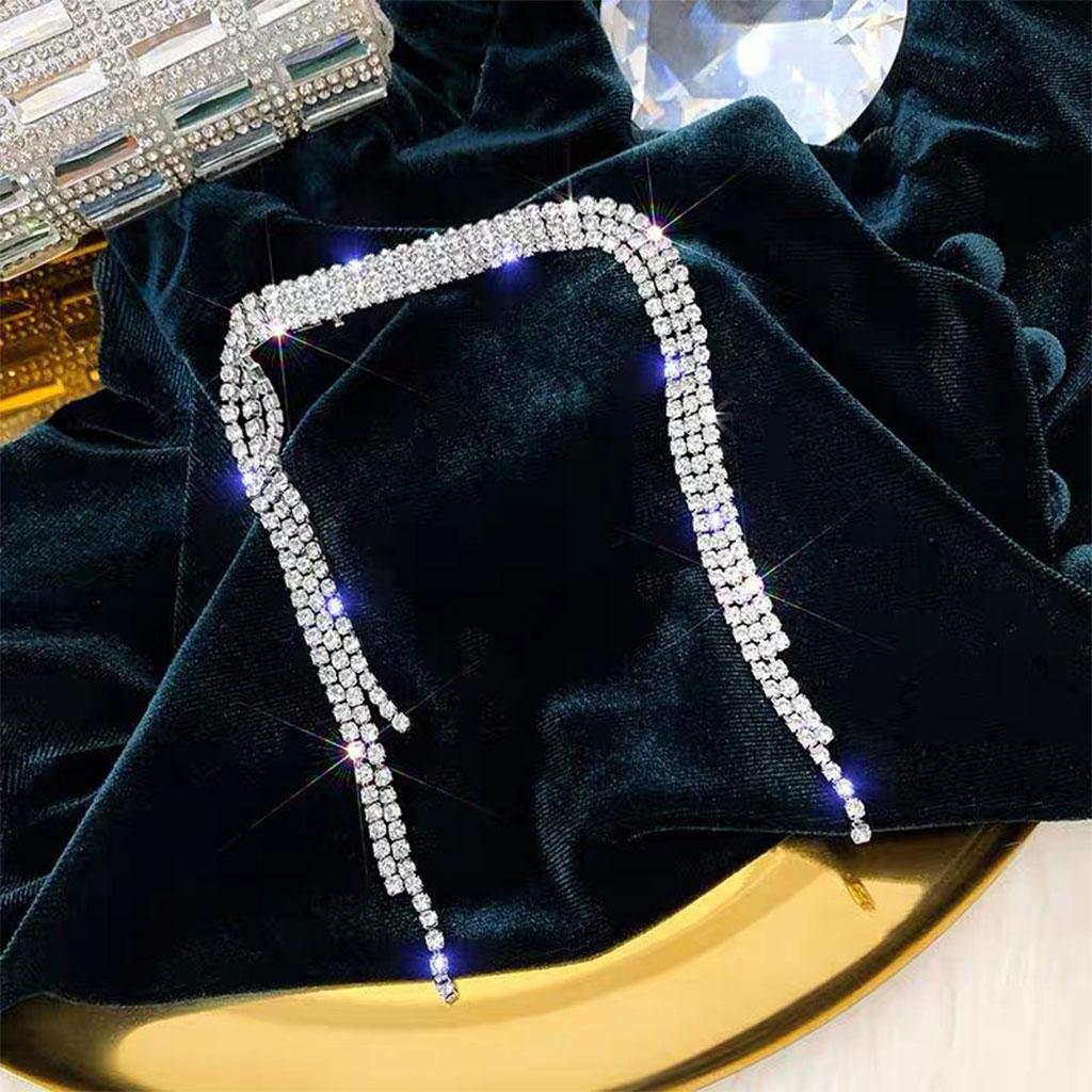 Claw Clips Brooch Crystal Clamp Alloy Tassel Hair Clip for Thin Hair Lady
