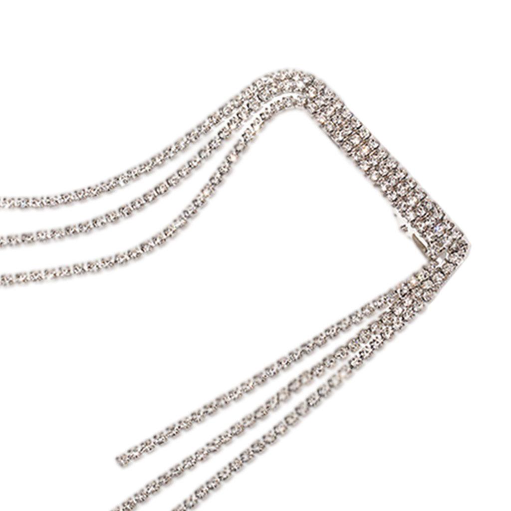 Claw Clips Brooch Crystal Clamp Alloy Tassel Hair Clip for Thin Hair Lady