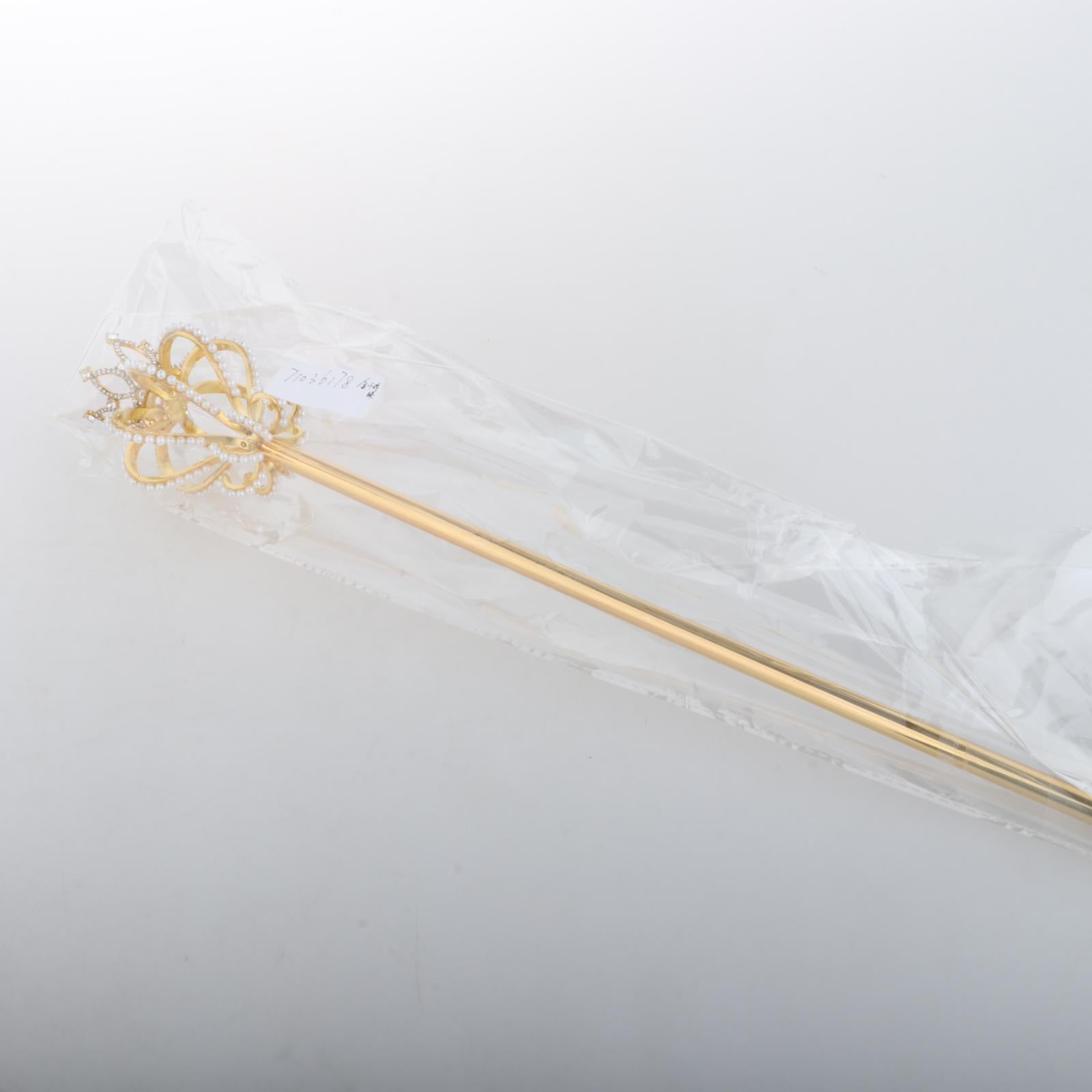 Alloy Fairy Wands Queen Scepter Handheld Props Cosplay Golden pearl