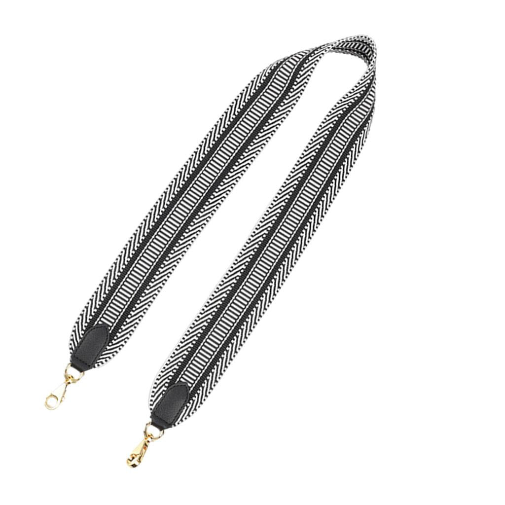 Replacement Purse Strap Shoulder Crossbody Handbag Bag Detachable DIY Straps Black White